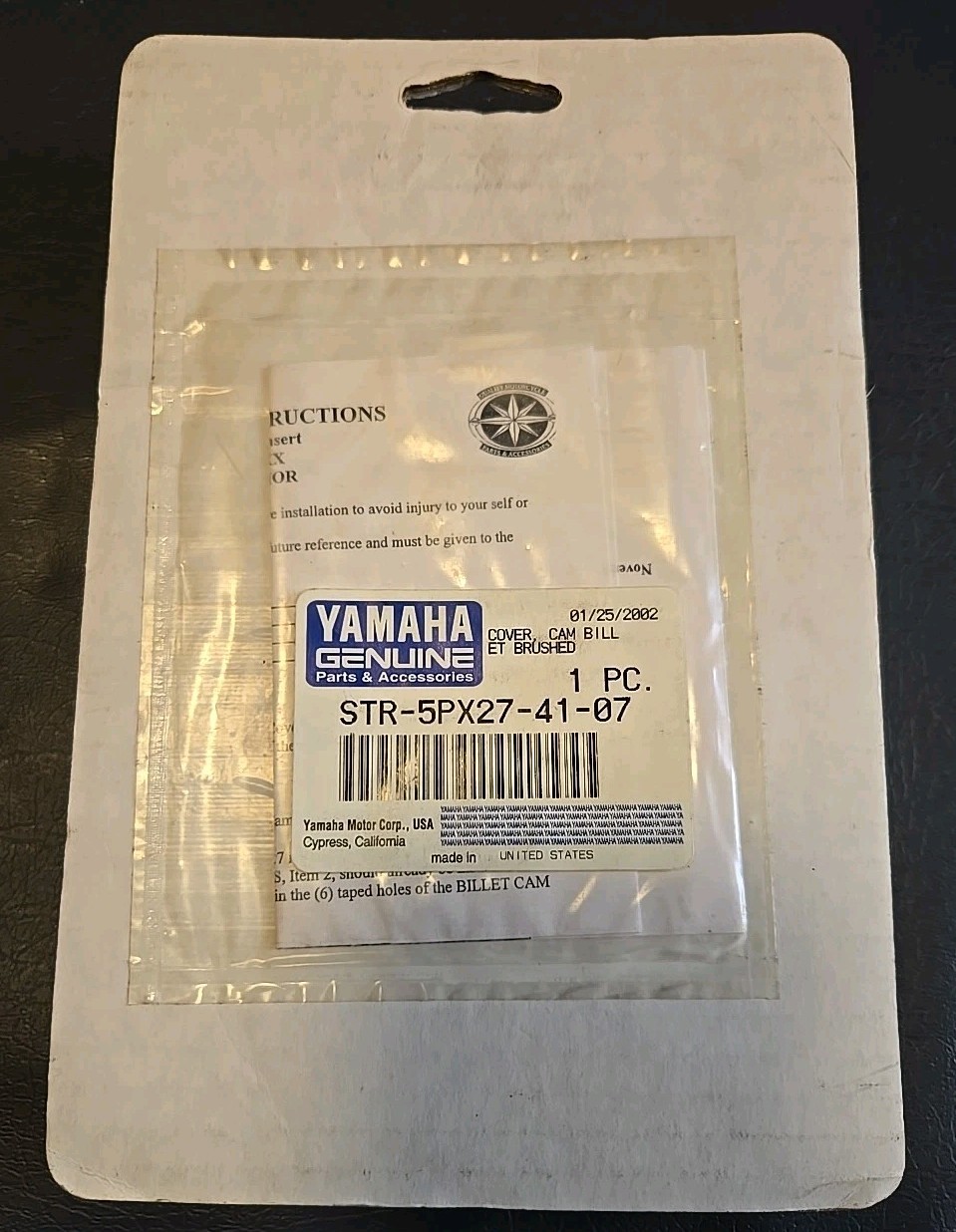 New Yamaha Motorcycle Star STR-5PX27-41-07 BRUSHED Chrome Billet Cam Cover