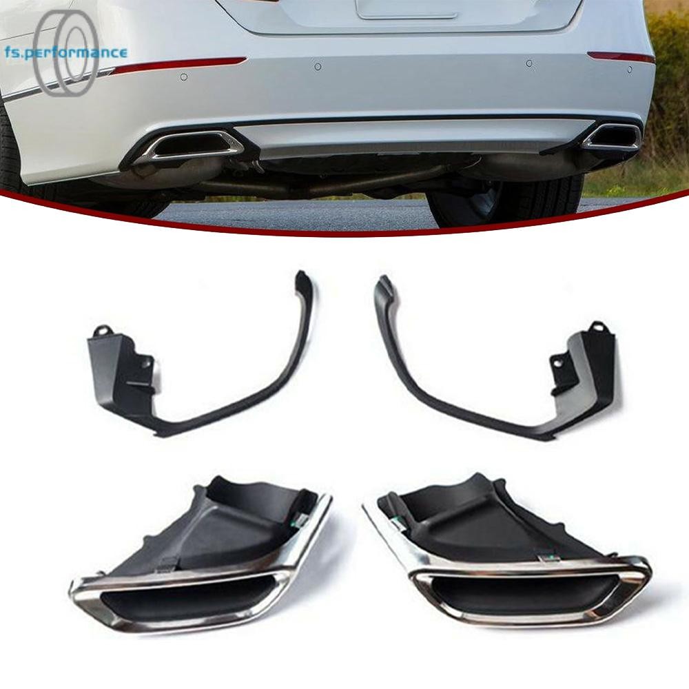 For Honda Accord 2018 2019 2020 Exhaust Muffler Tail Pipe Tip Tailpipe W/Bracket
