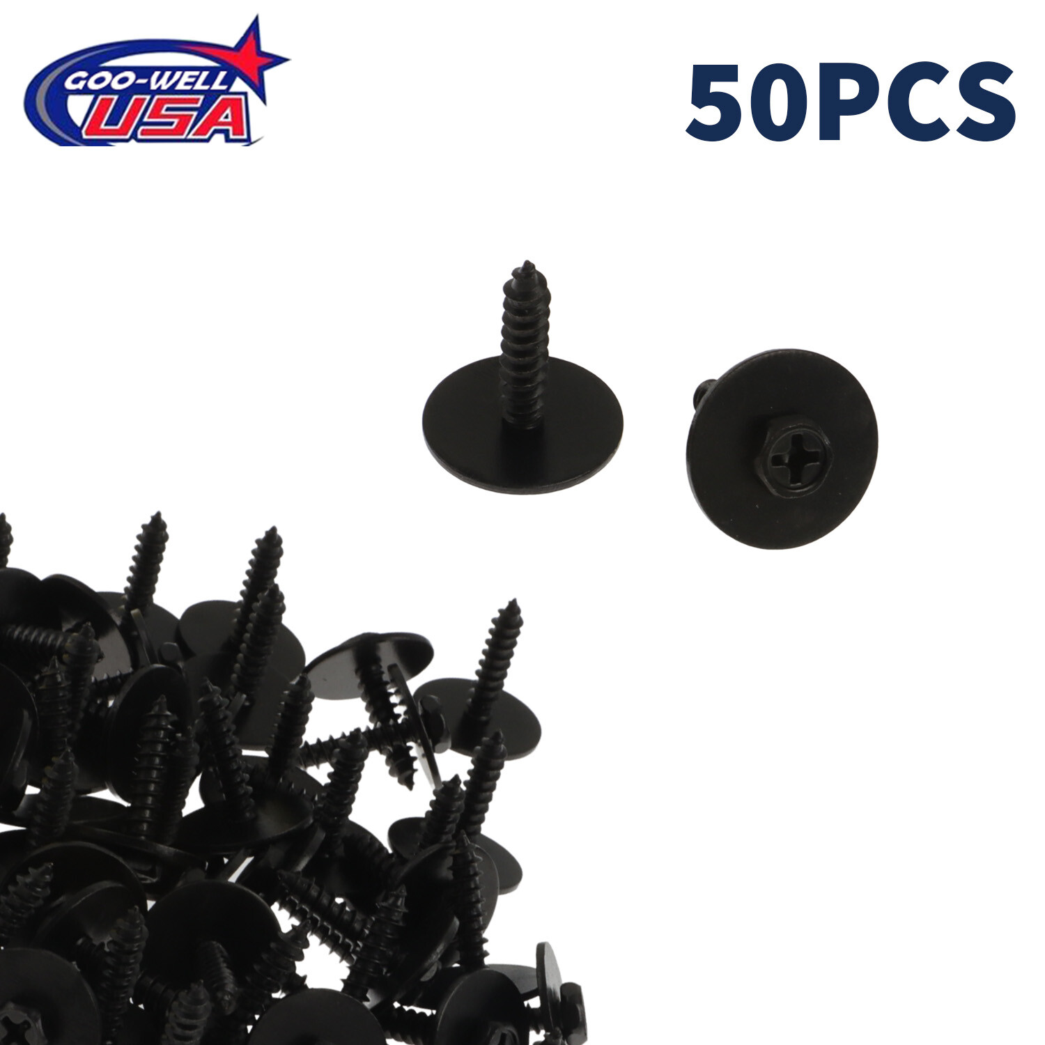 50 X Hexagon 7mm Head Sems Screw 4.2 – 1.41 x 20mm Fit for GM Chevrolet
