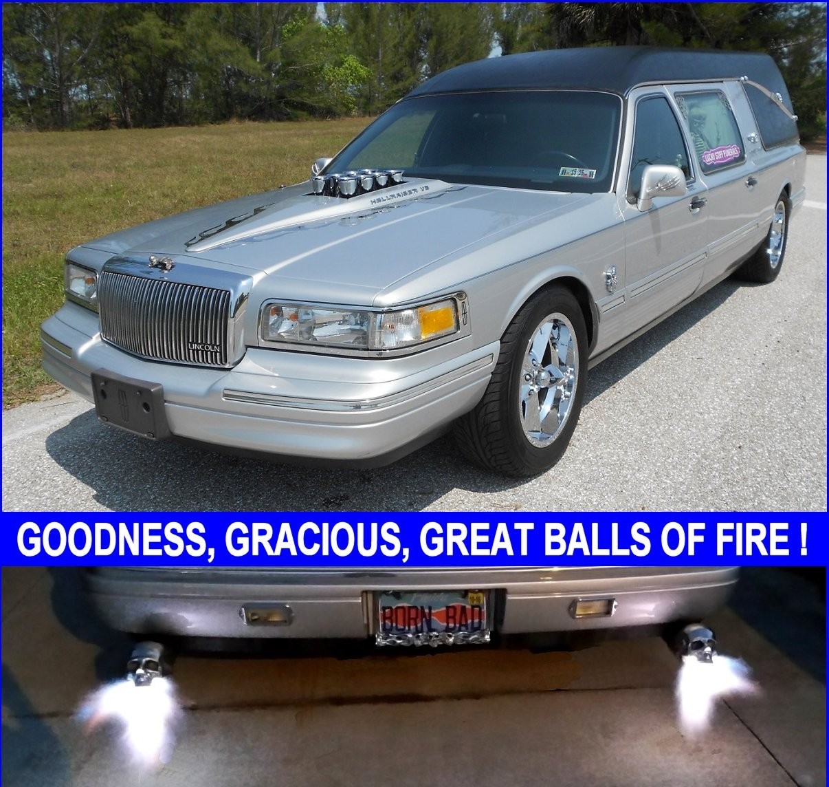 Very, Very Nice Hearse Chrome Landau Bars Custom Trim Molding Bars 57 7/8″ long