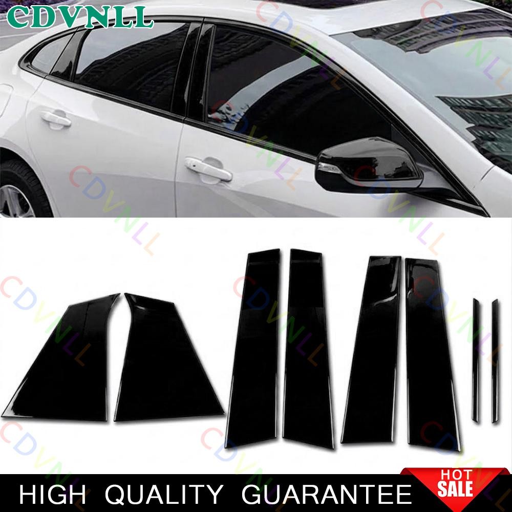 For Chevy Malibu 2016-2025 Bright Black Exterior Window Pillar Panel Strip Trim