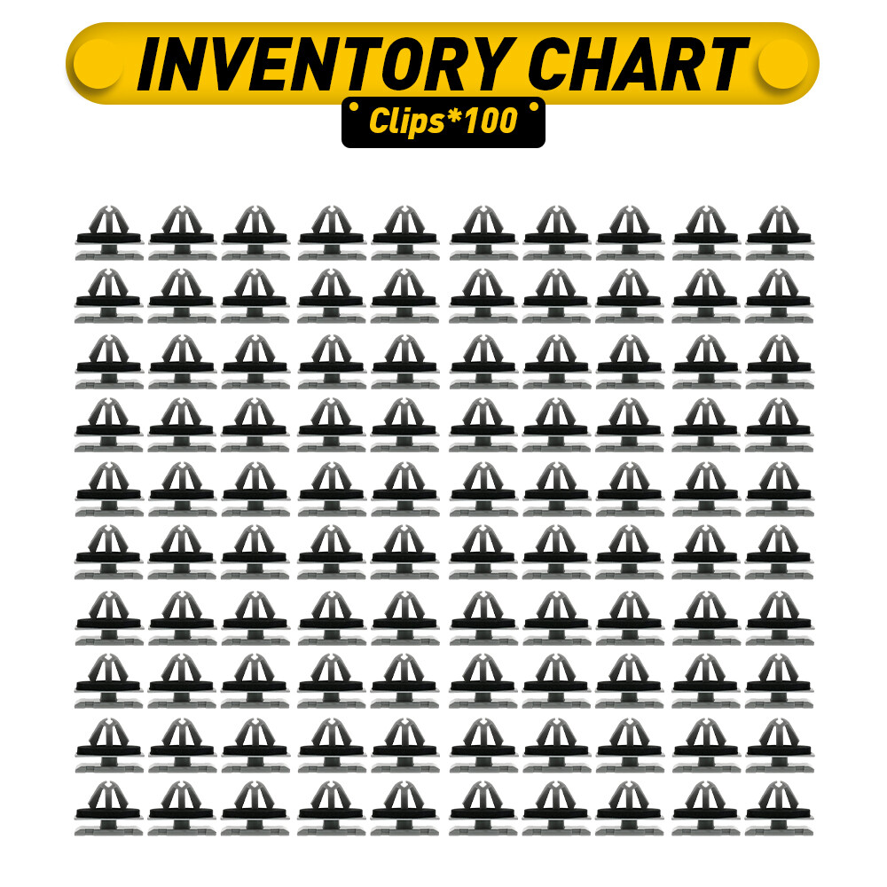 100Pcs Rocker Door Moulding Clip With Sealer Fasteners Clip Fit For GM 11571175