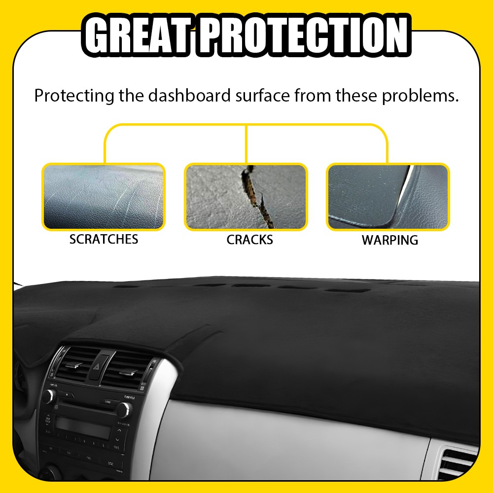 Fits Toyota 2009-2013 Corolla LHD Dashboard Cover Dash Mat Sunshade Pad Black