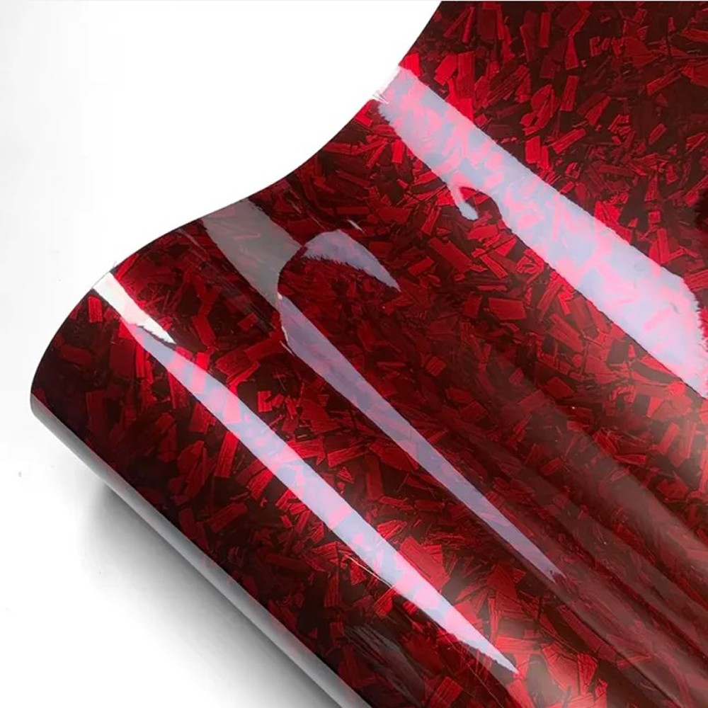 20*152cm Car Accessories Glossy Forged Carbon Fiber Wrapping Sticker Film DIY
