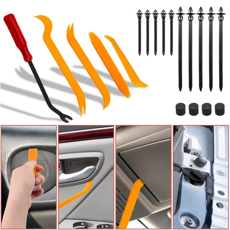 970PCS Car Push Retainer Clips Auto Fastener Trim Clips Bumper Fender Rivets Kit
