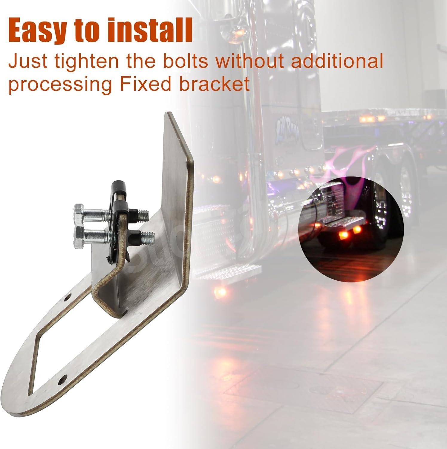 8x Watermelon Under Glow Frame Bracket For Peterbilt/Kenworth 359/379/389 660 US