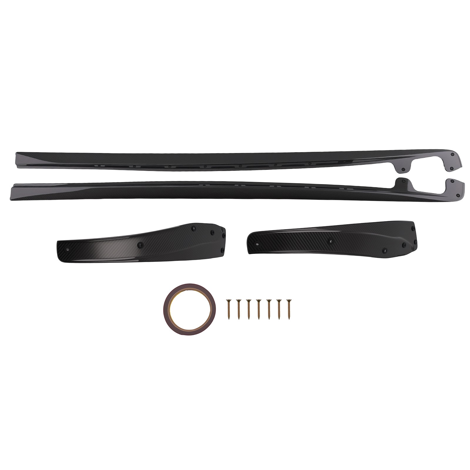 2PCS Side Skirt Extension Lip for Chevrolet Corvette Wide Body Models 2005-2013