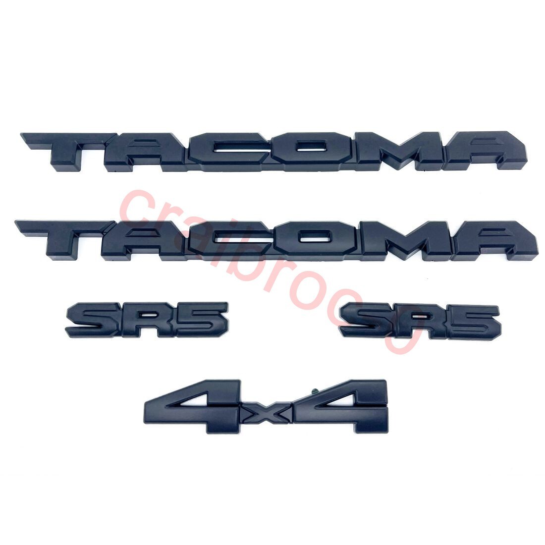 5PCS 2024 Tacoma BLACKOUT EMBLEM OVERLAY KIT SR 4X4 SR5 TRD New GEN PT9483524402