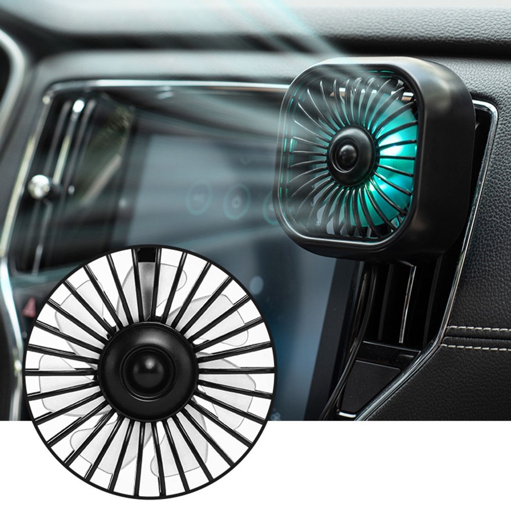 Car Air Vent Clip USB Fan with Quiet Operation and Adjustable 3 Speed Cooling