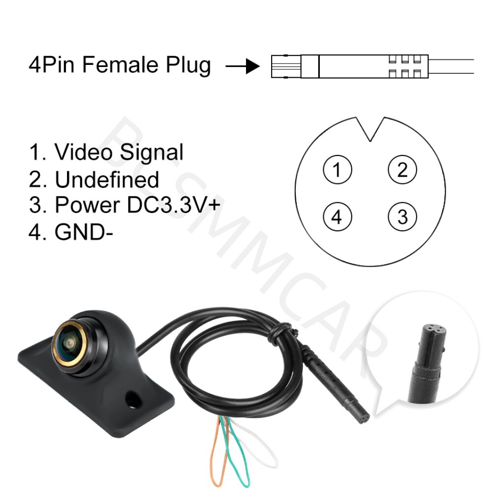 170º CVBS Car Rear View Reverse Backup Camera Parking Night Vision Fisheye Lens