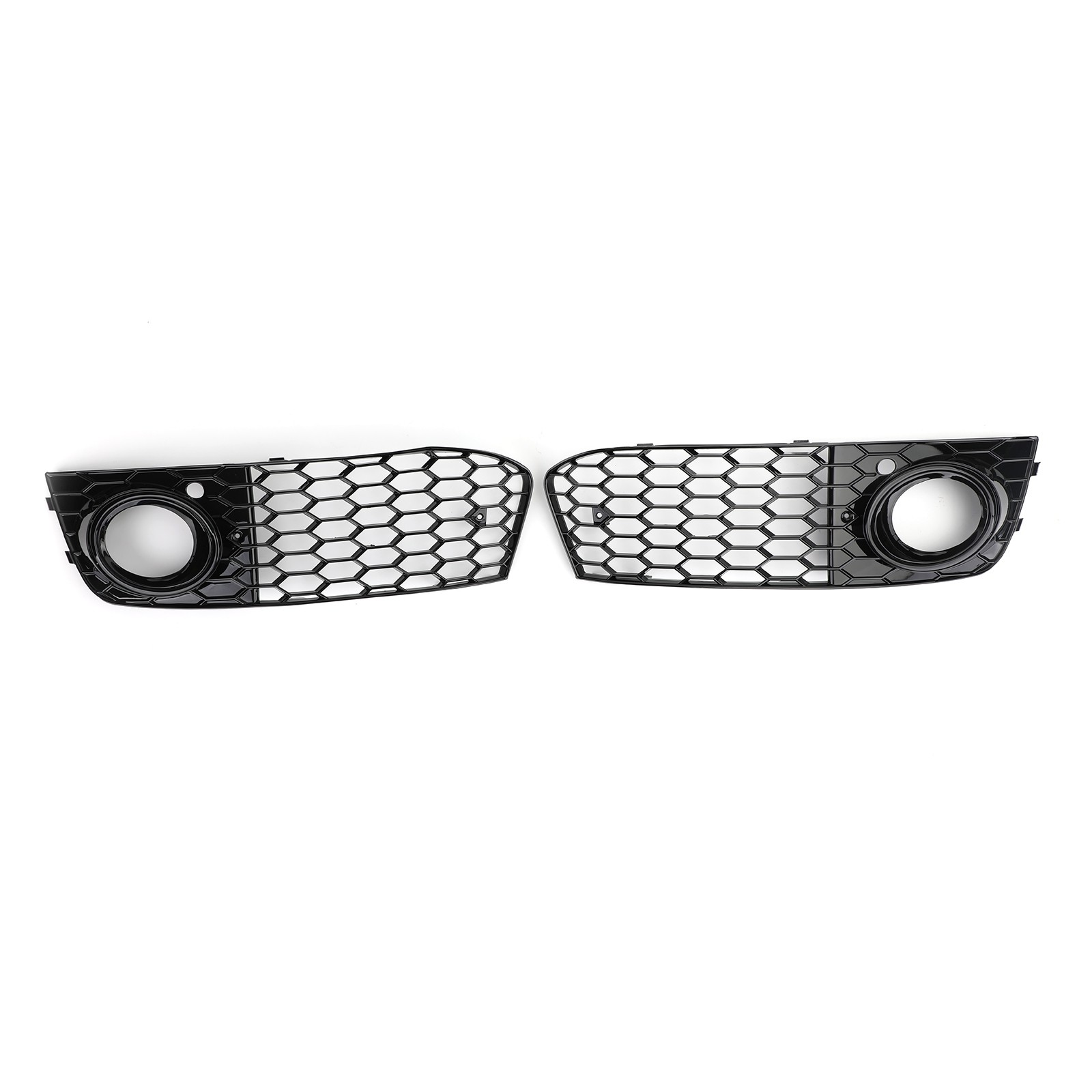 Pair Honeycomb Mesh Fog Light Open Vent Grill Intake For Audi A4 B8 2009-2012 US