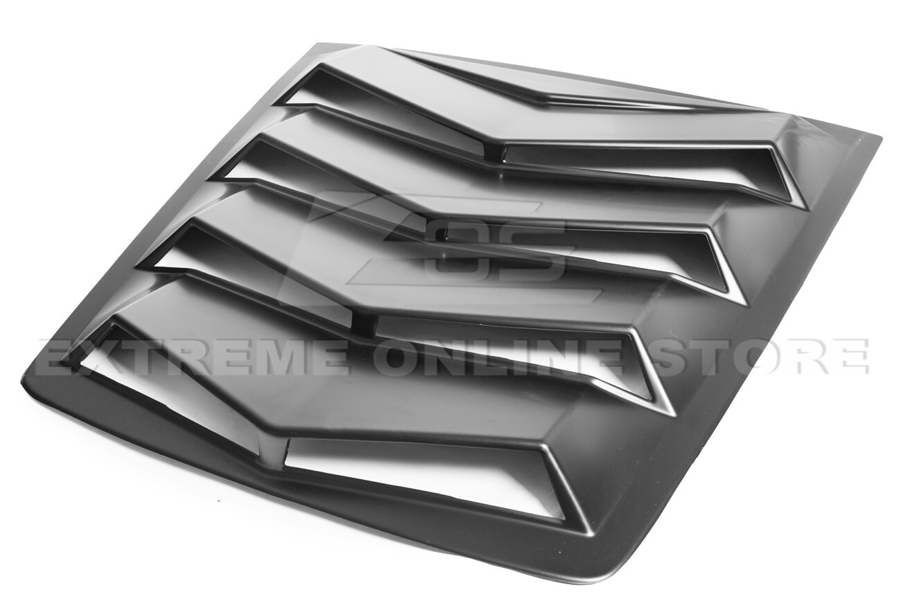 For 14-19 Corvette C7 Coupe Matte Black Side & Rear Window Louver Shade Cover