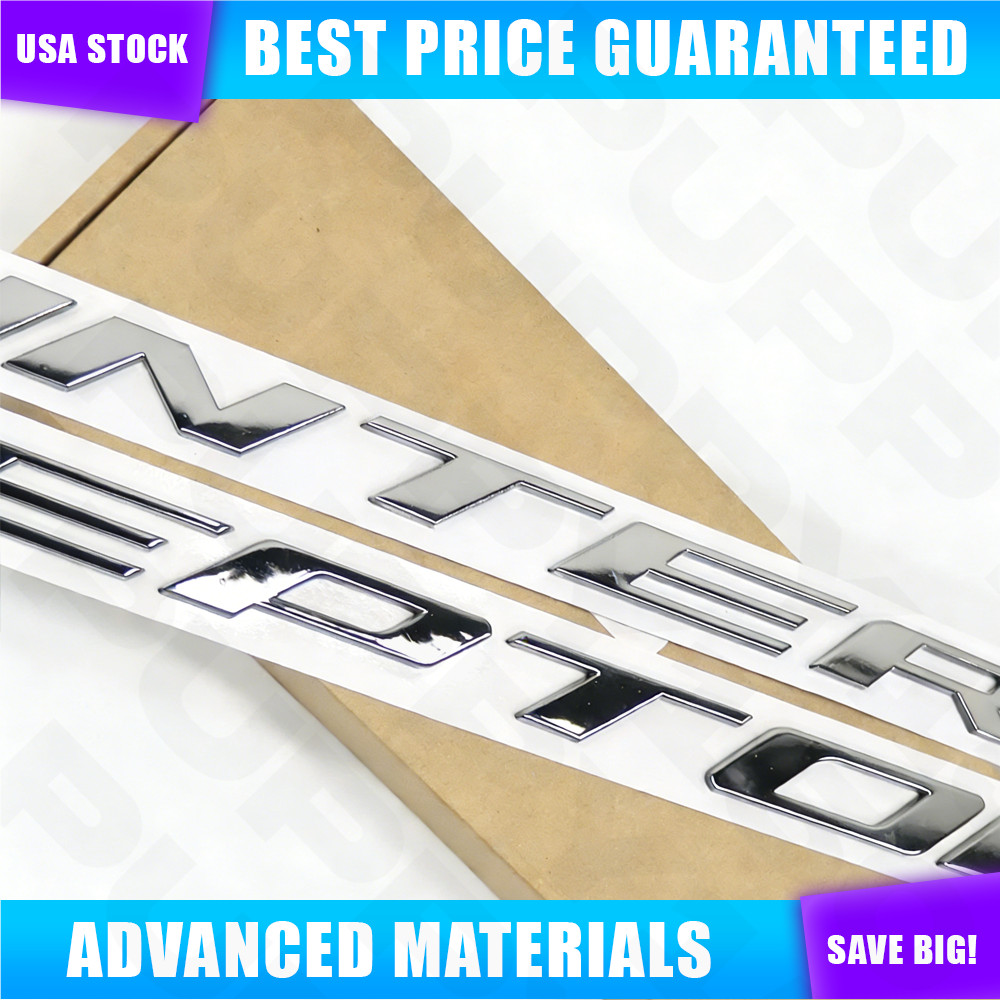 For 2011-2019 All Model Interceptor Letters Emblem 3D Chrome Front Hood Badge