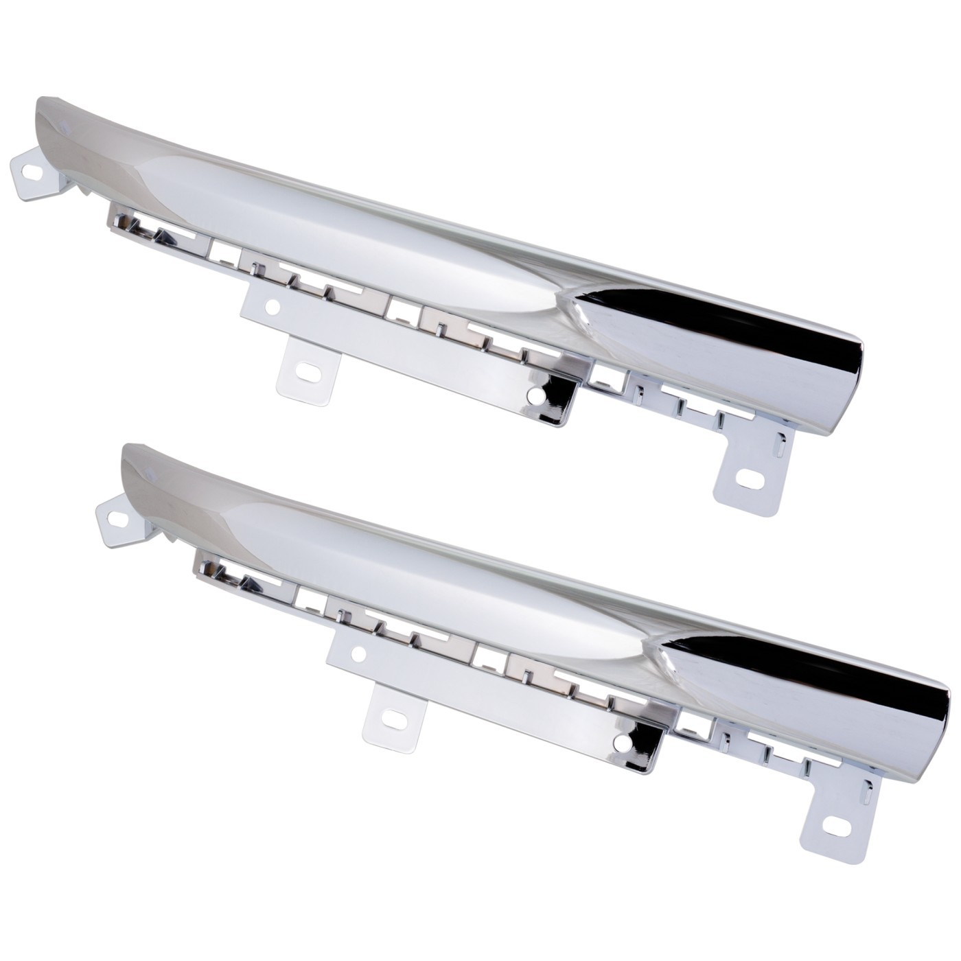 Grille Trim Set For 2019-22 Ram 1500 Chrome Driver and Passenger Side Lower 2Pc
