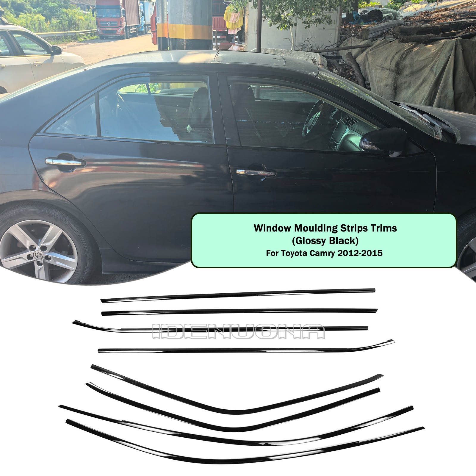 Gloss Black Window Strip Trims For Toyota Camry 2012-2015 2013