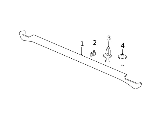 Genuine GM Light Gray Rocker Panel Molding Retainer 10352797