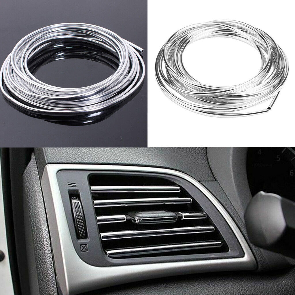 20FT Car Chrome Moulding Trim Strip Auto Door Edge Scratch Guard Protector Cover