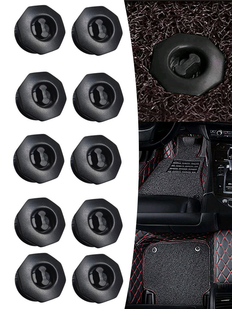 Car Floor Mat Clip Carpet Fixing Retainer Grips Clamps Holder Fixed Clip Black