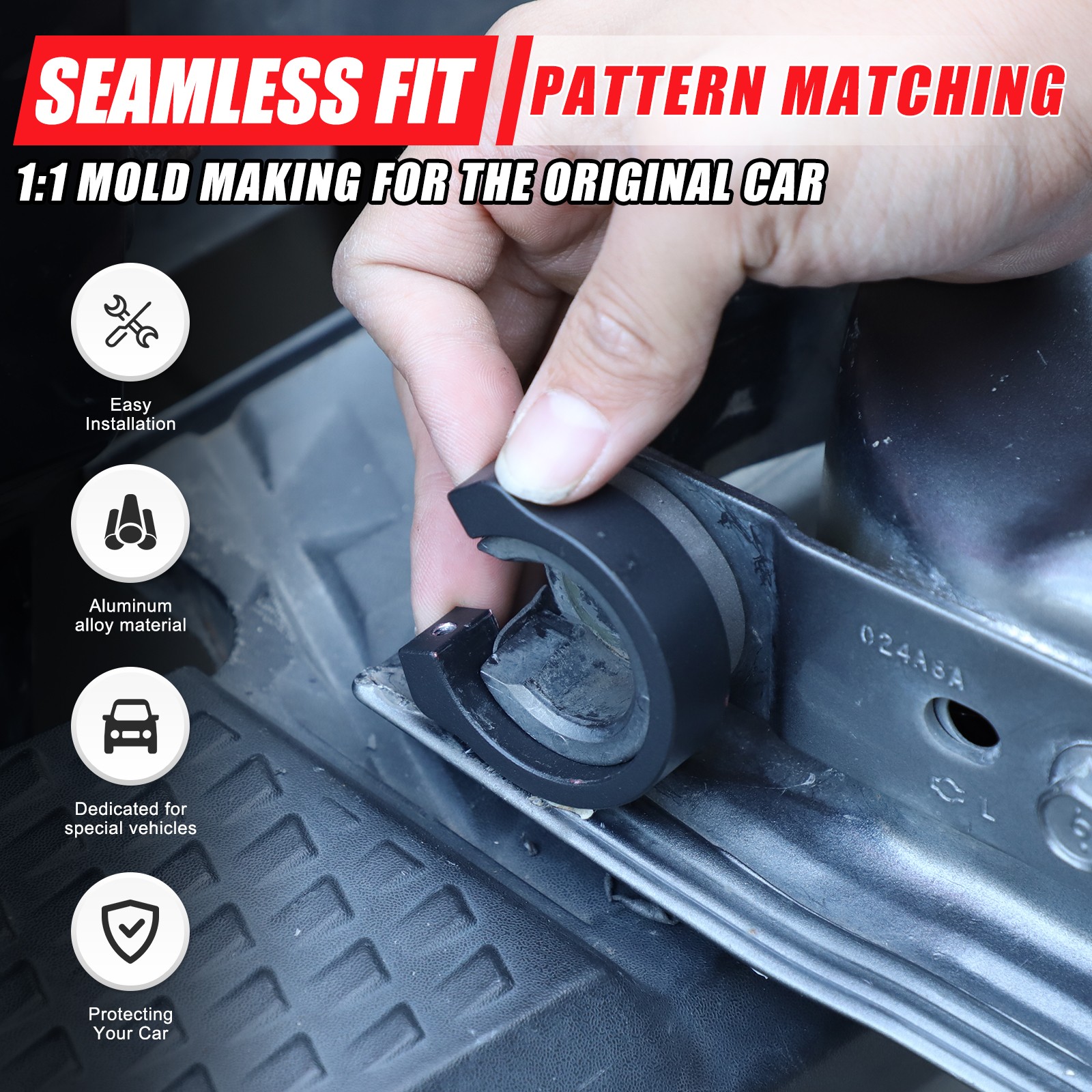 Black Aluminum Tailgate Anti-theft Ring Trim For Nissan Titan 2016+