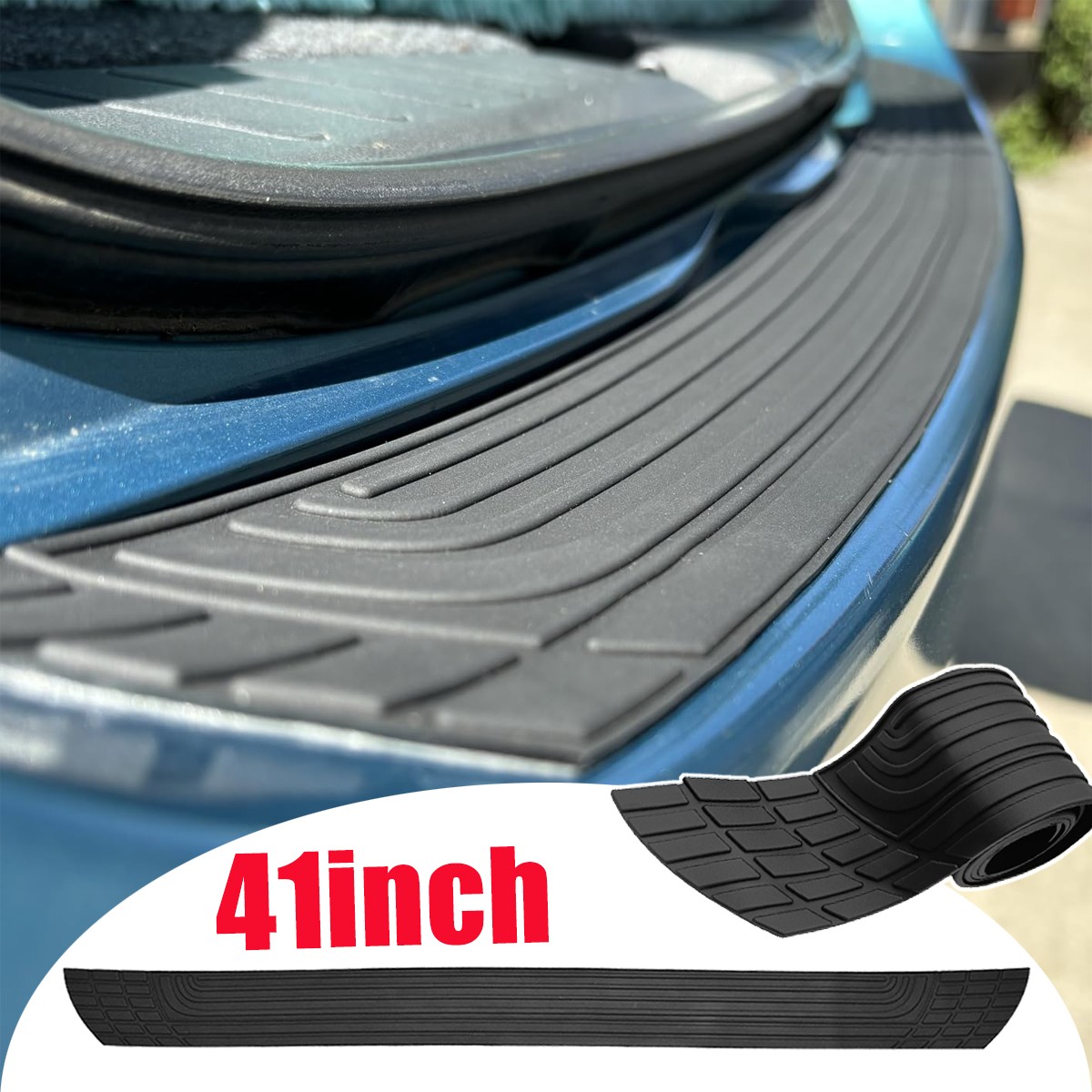 41in Customized For Chevrolet Rear Bumper Protector Anti-Scratch Trimmable Guard