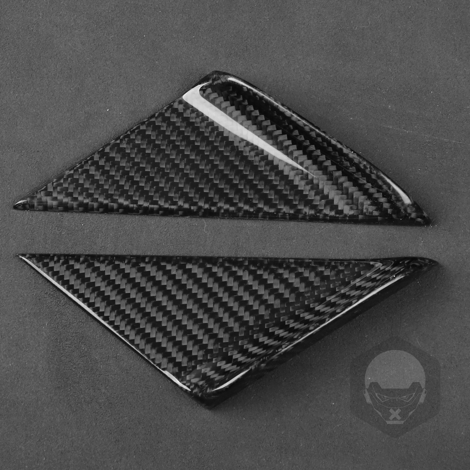 For Porsche 911 718 Car A-pillar Rearview Mirror Triangle Trim Real Carbon Fiber
