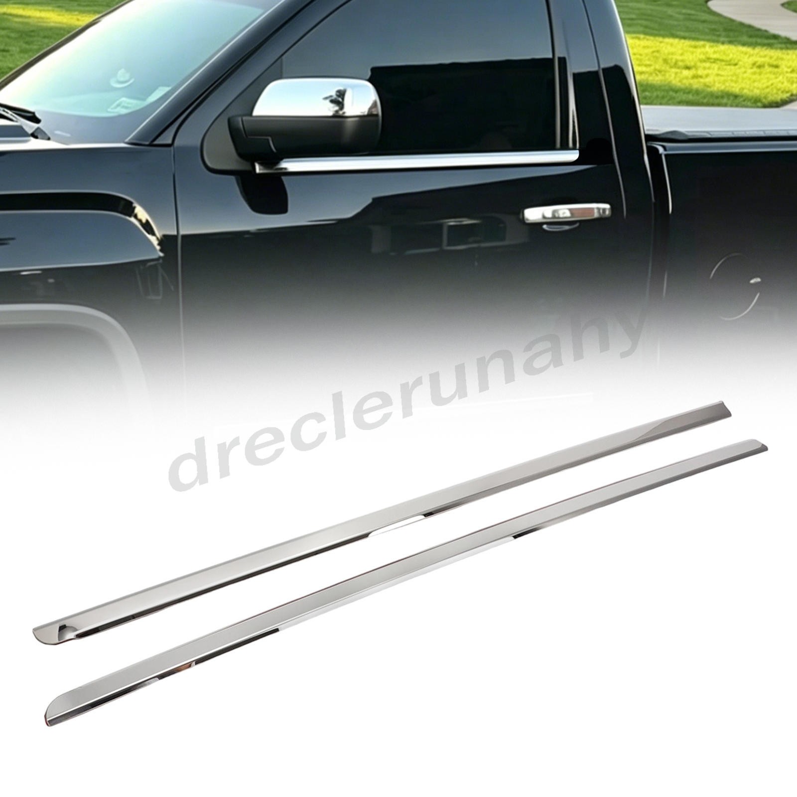 For 2014-2018 Chevy/GMC Silverado/Sierra Regular Cab 2X Window Sill Trim Molding
