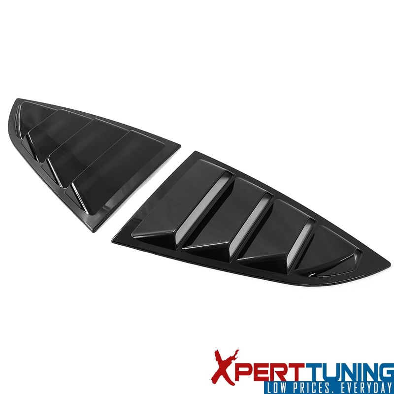 Fits 22-26 Subaru BRZ & Toyota GR86 Unpainted Black Side Window Louver Vents PC