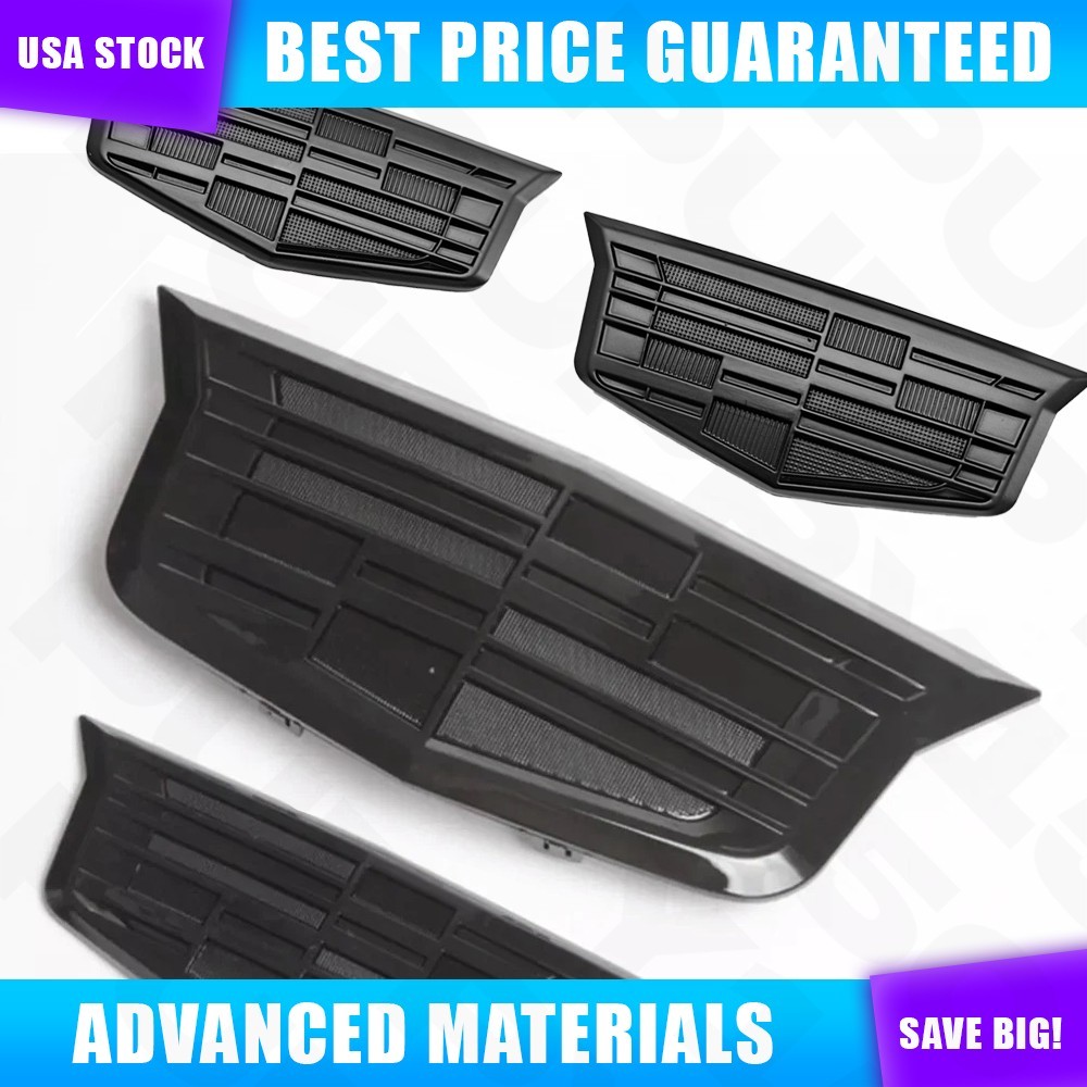 4PCS for CT6 XT5 ATS XTS Car Front Grille Emblem Rear Trunk Badge Door Sticker