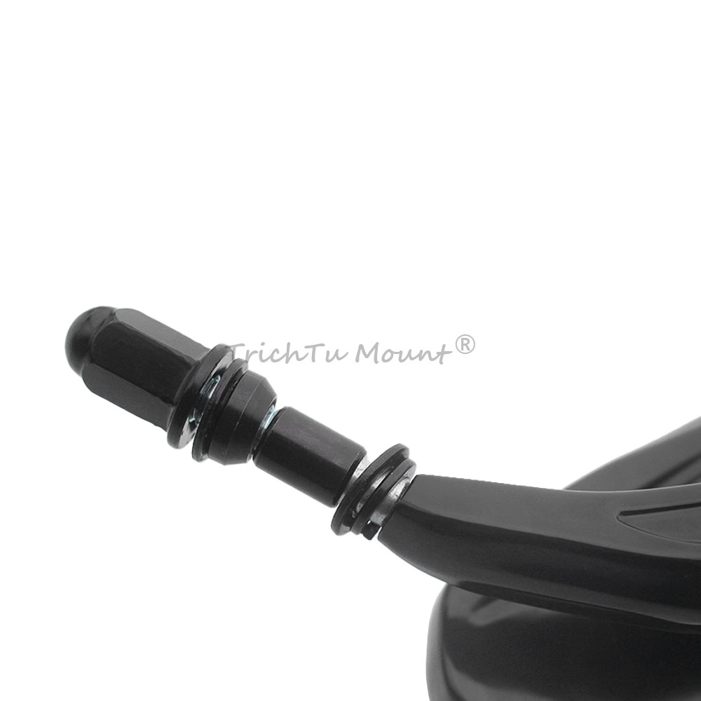 For Harley Davidson Softail Deluxe 8mm Motorcycle Rear View Mirrors Chrome/Black
