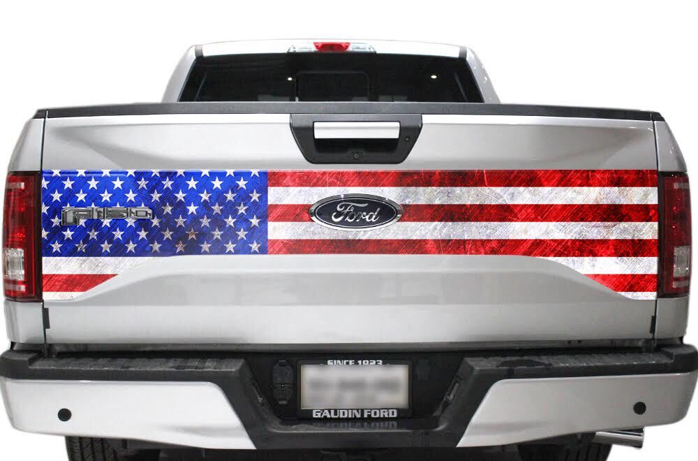 Truck Bed Tailgate Graphic Wrap Sticker Decal Fits Ford F150 2015-2017 USA FLAG