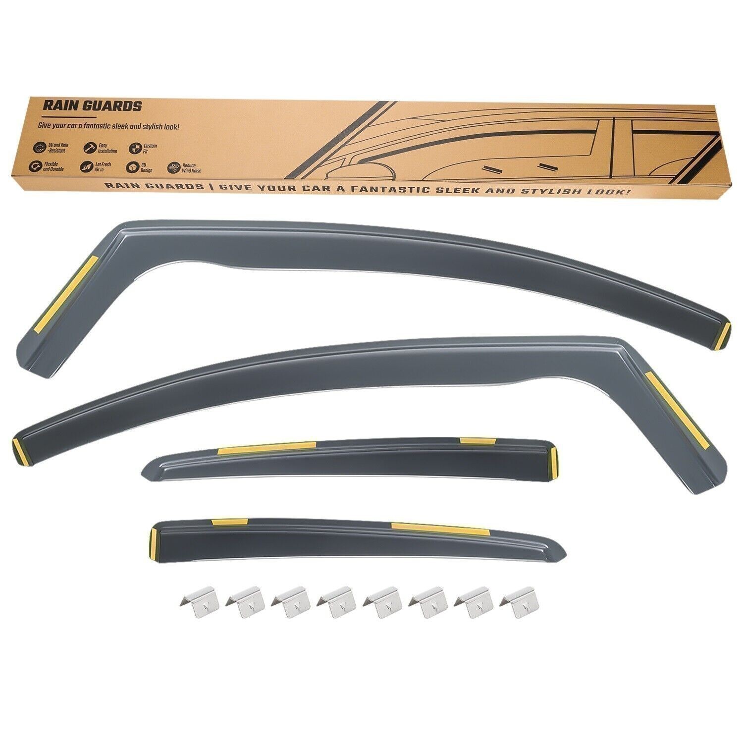 For Ford Focus 2012-2018 In-Channel Window Visors Vent Sun Rain –US