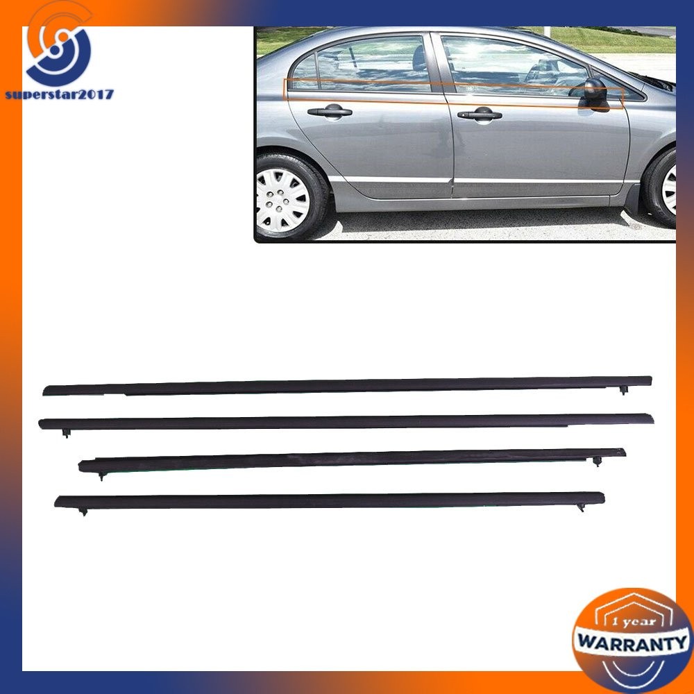 Outside WeatherStrip For Honda Civic 2006 – 2011 Window Moulding Trim Seal Belts