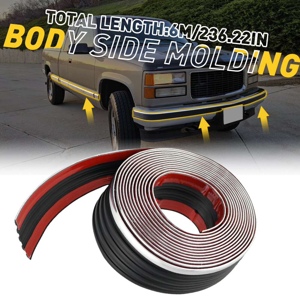 236in Universal Body Side Molding Belt Protector Strip for Trucks Cars SUVs