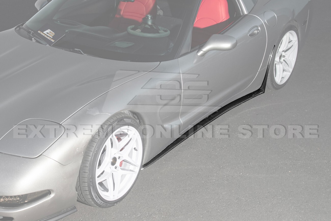 For 97-04 Corvette C5 | ZR1 Style Hydro-Dipped Carbon Fiber Side Skirts Panel