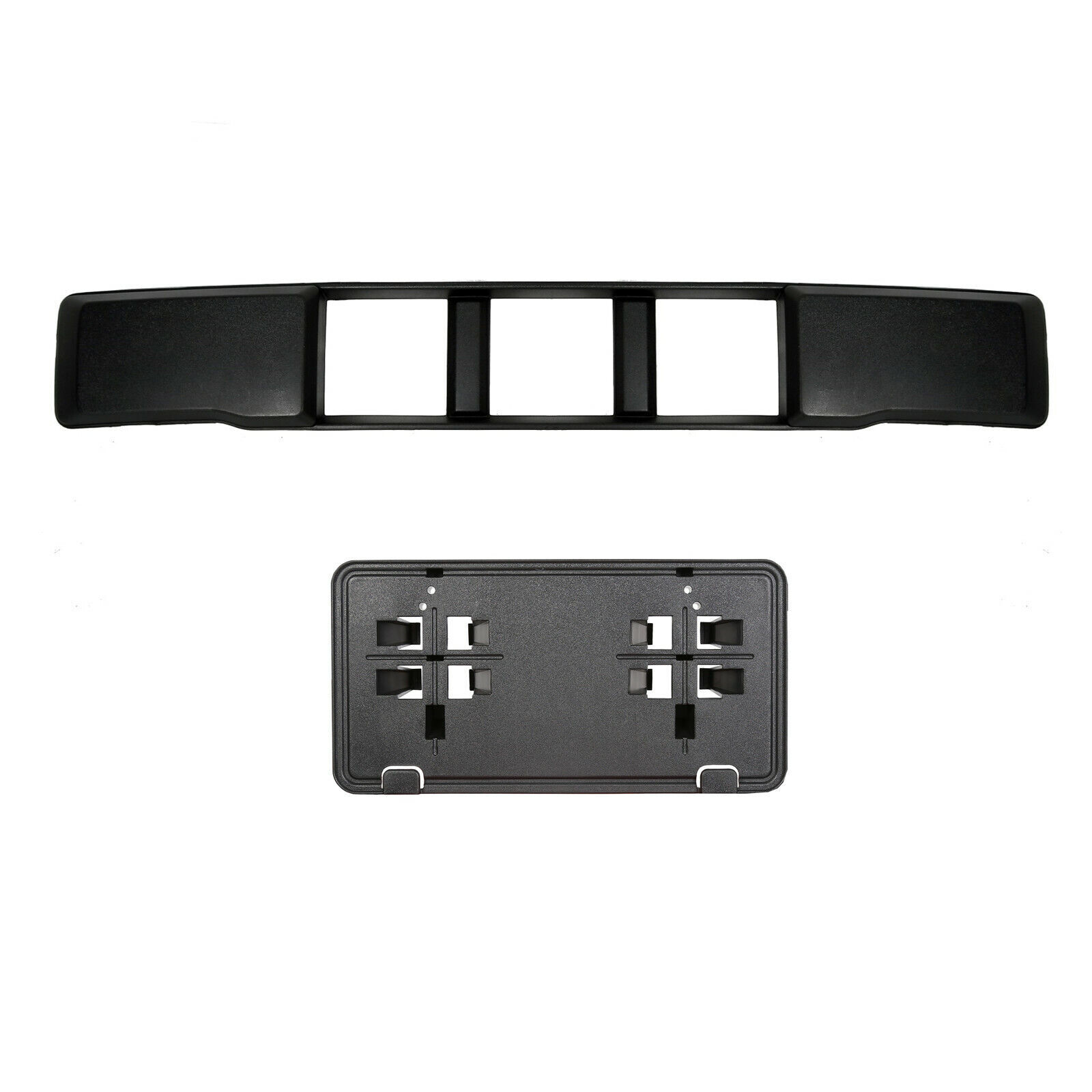 Fit For 2015-17 Ford F150 Front Bumper Cover Lower Grille+License Plate Bracket