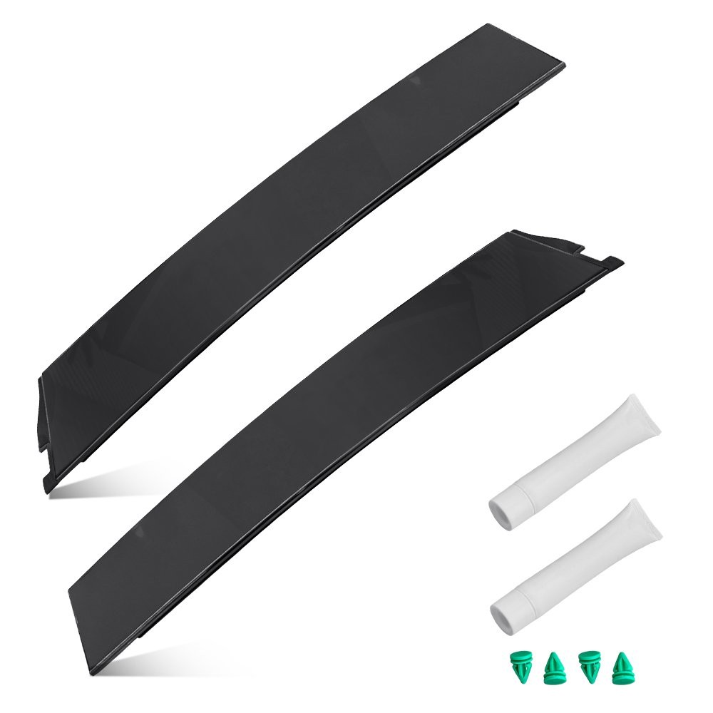 Pair B Pillar Trim Molding 926-243 926-244 For Cadillac Chevy GMC Gloss Black