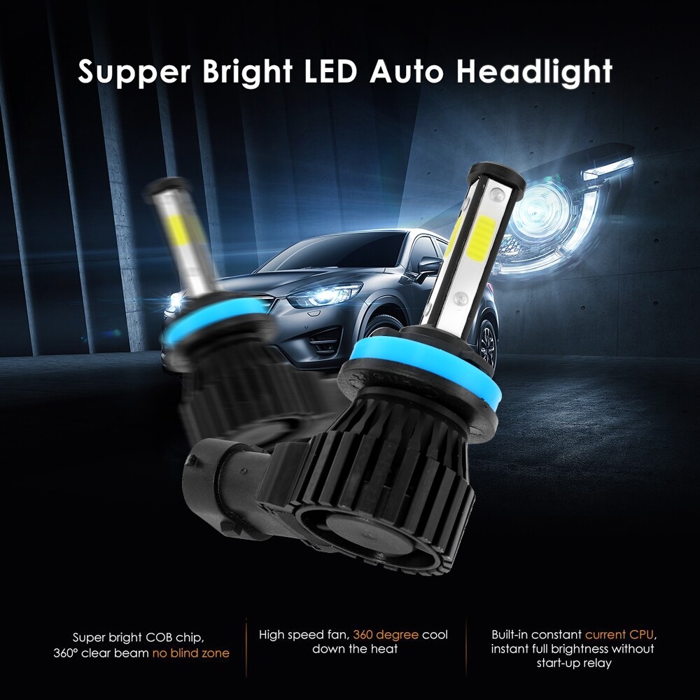 H11 360° LED Headlight Kit Low Beam Bulbs Super Bright 6500K Bulbs Free Return