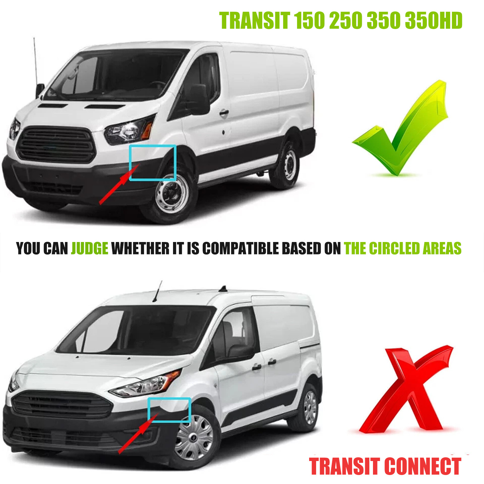 FOR FORD TRANSIT 2015-2024 2022 LEFT DRIVER SIDE DOOR FENDER FLARE MOLDING TRIM