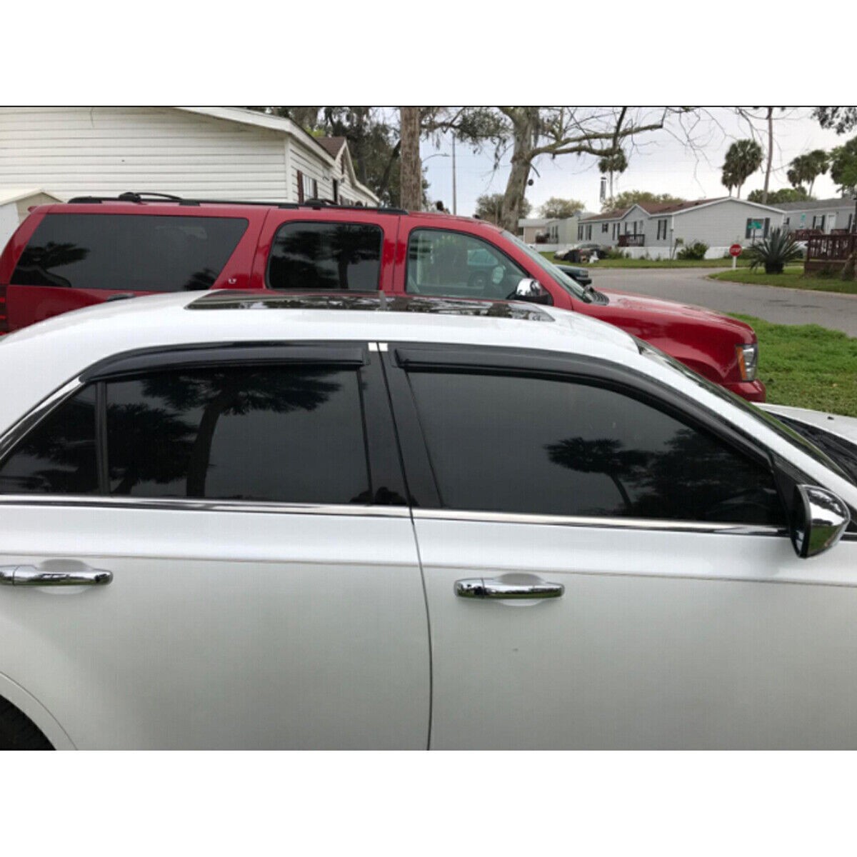 Window Visors Vent Shade Rain Guards Wind Deflector Fits 2011-2023 Chrysler 300