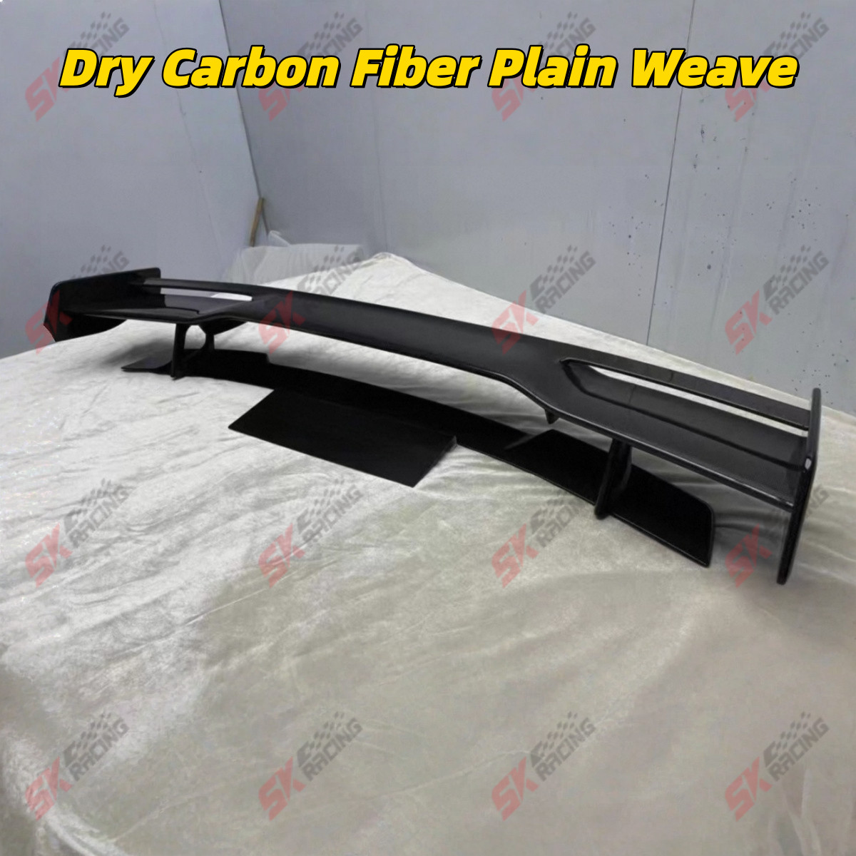 Fits For Ferrari 296 GTB 2022-26 Dry Carbon Plain Weave Rear Trunk Spoiler Wing