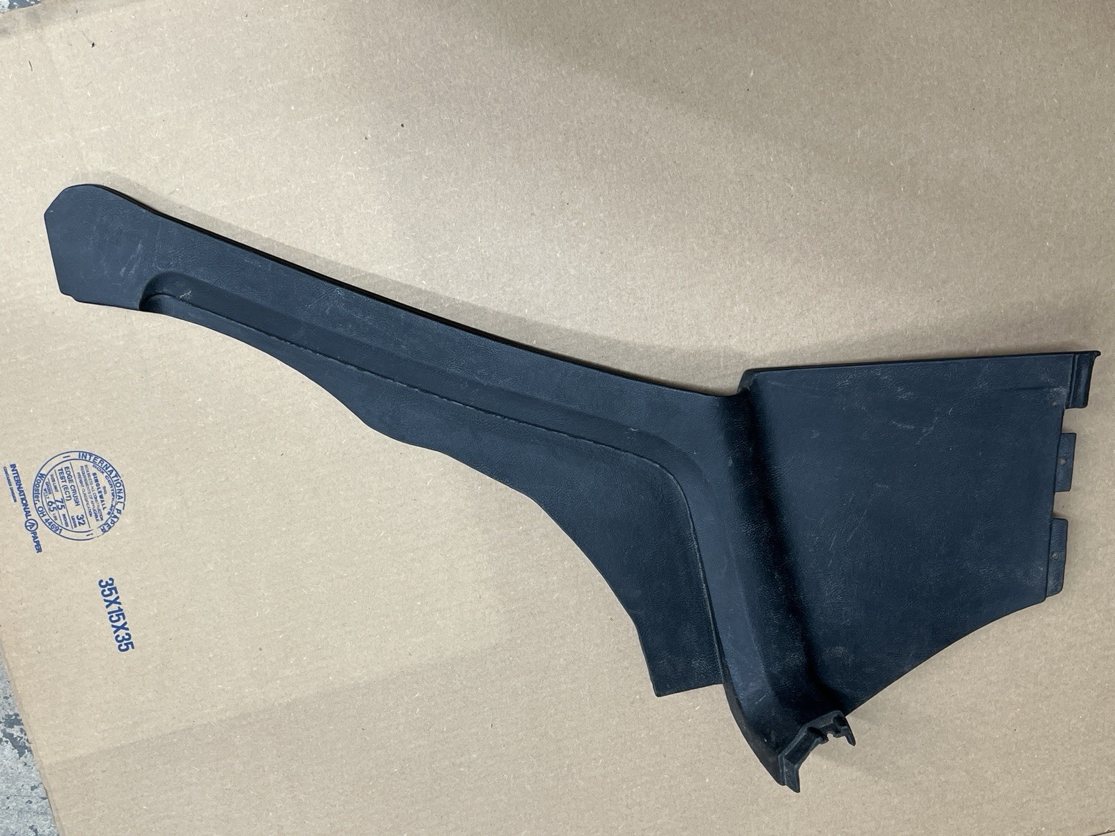 1969-1973 Corvette Panel Rear Quarter Trim Unpainted Black Grained Coupe Right