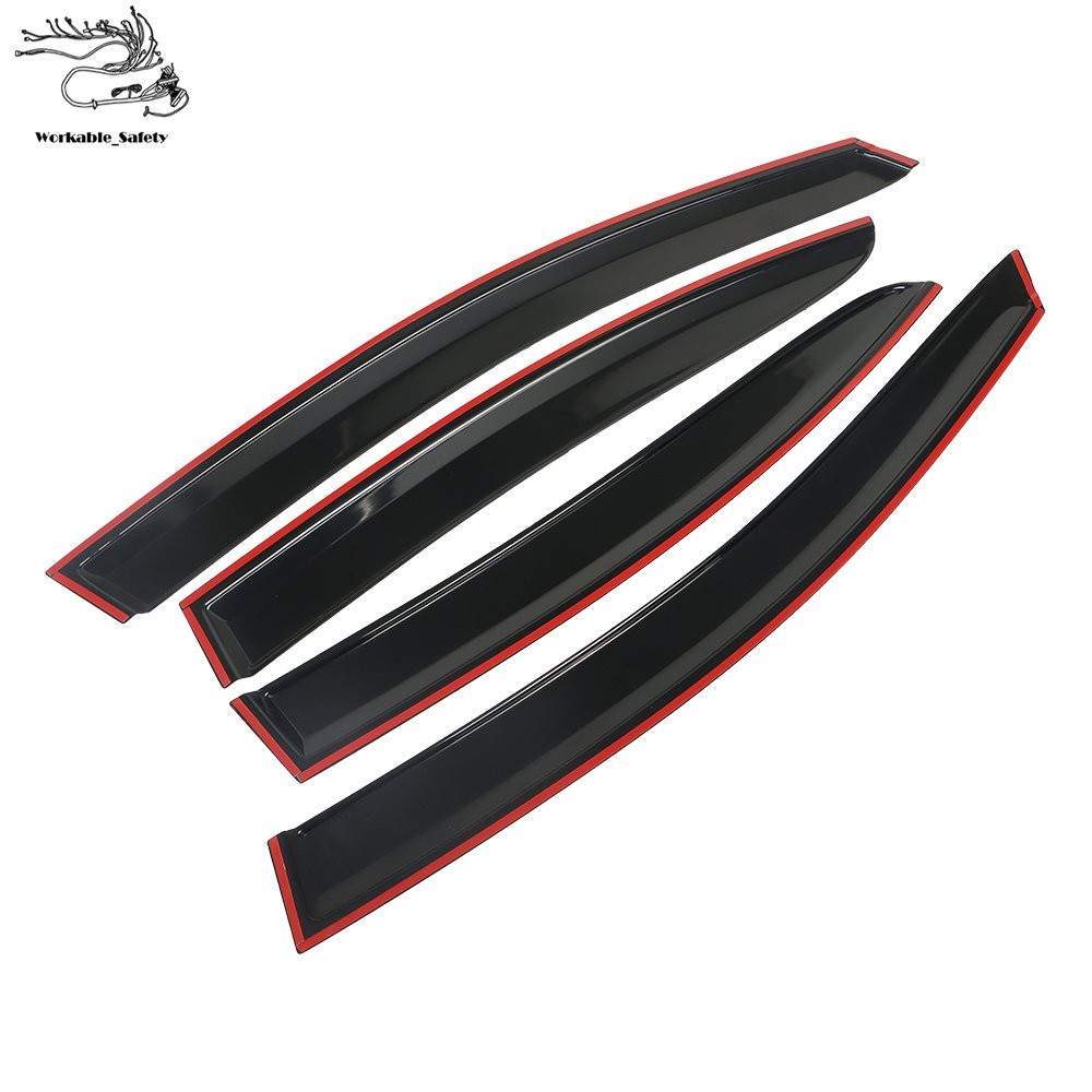 4Pcs Window Visors Rain Guards JDM Style For Subaru WRX STI 2015 2016 2017 2018