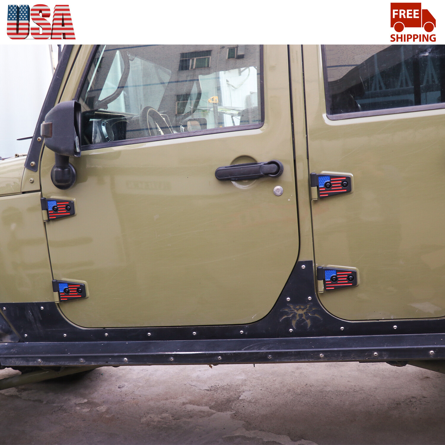 Multicolor Door Hinge Cover Protector Trim For Jeep Wrangler JK 2007-2017 4Door