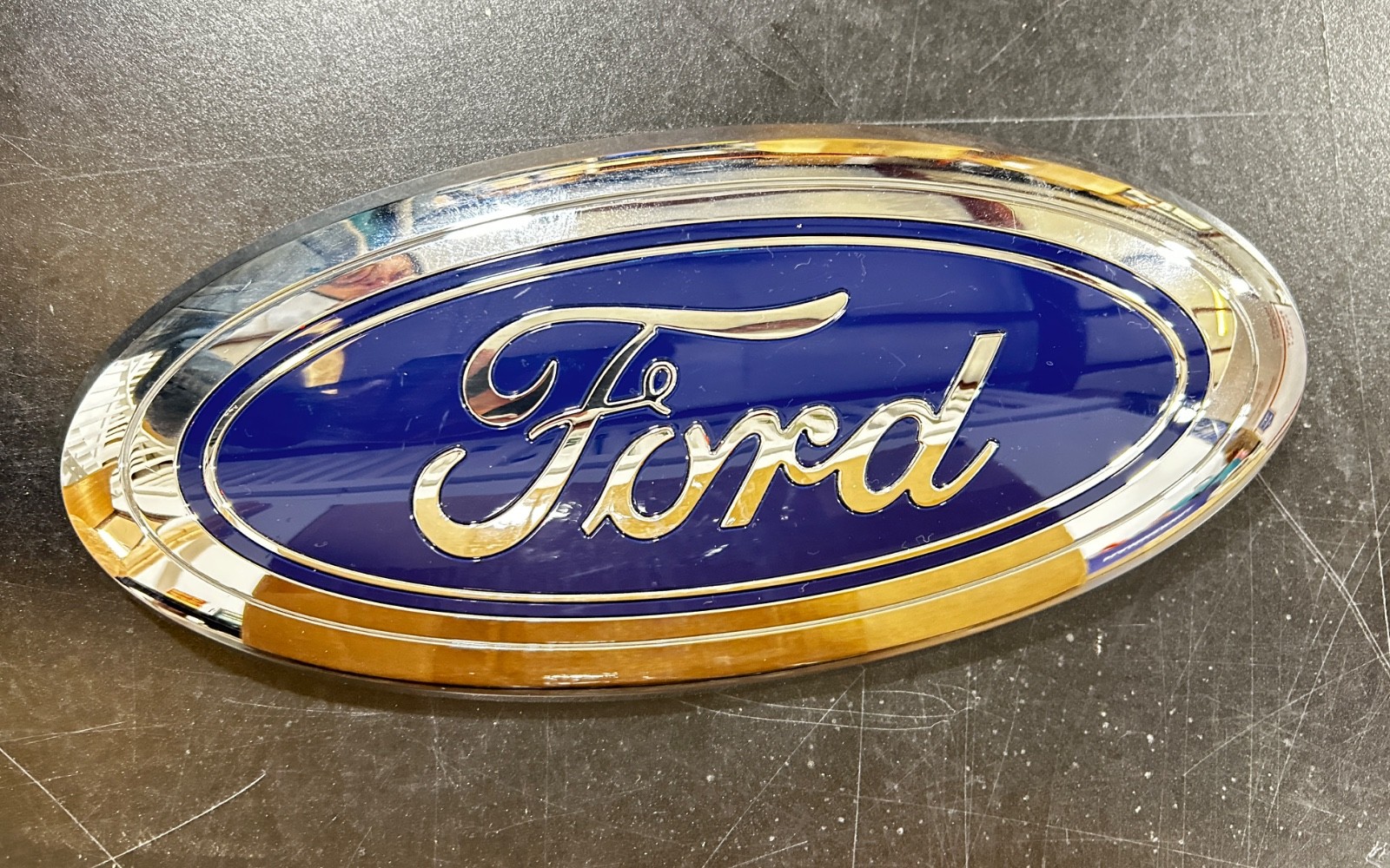 OEM 2018-2023 Ford F-150 Front Grille Grill 11″ Emblem Blue & Chrome ML348B8262D