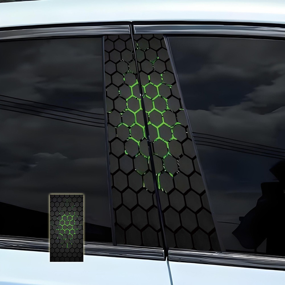 Simple Install For Honeycomb Car B Pillar Waterproof Decal for All Vehicles