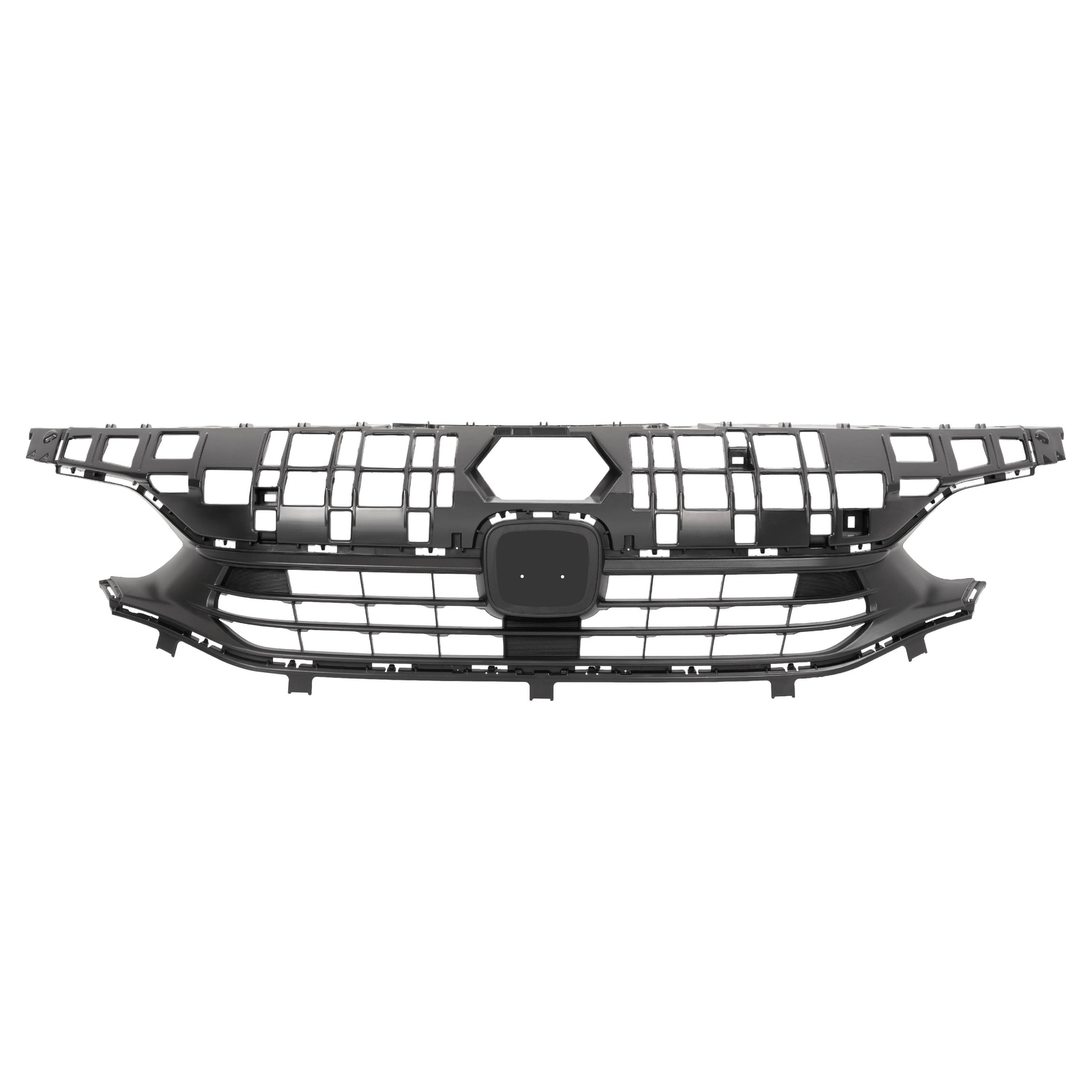 Front Bumper Upper & Lower Grill W/ Headlight Eyelid For Honda Civic 2022-2023