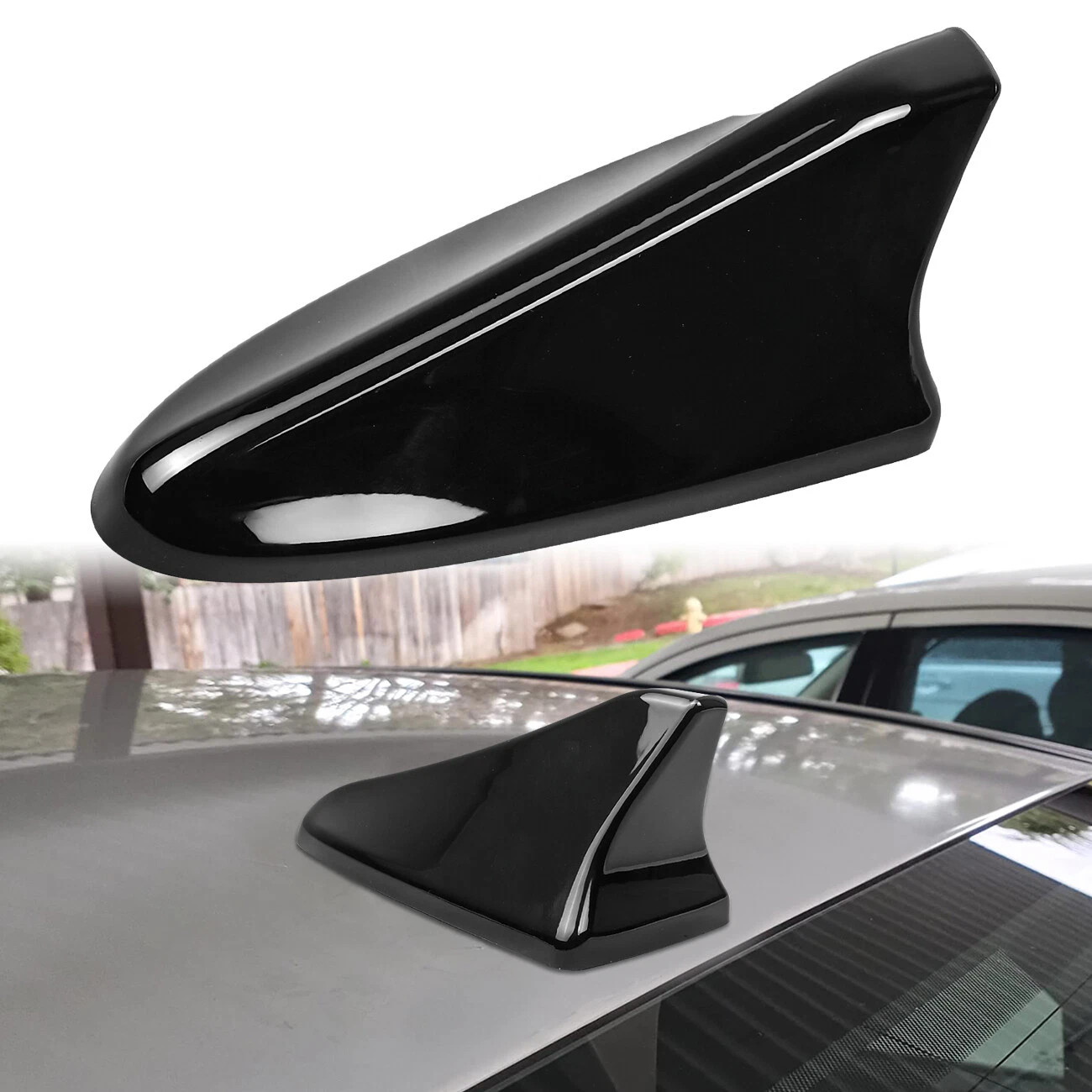 For Genesis Sedan G80 / Coupe Gloss Black Shark Fin Antenna AM/FM Aerial Cover