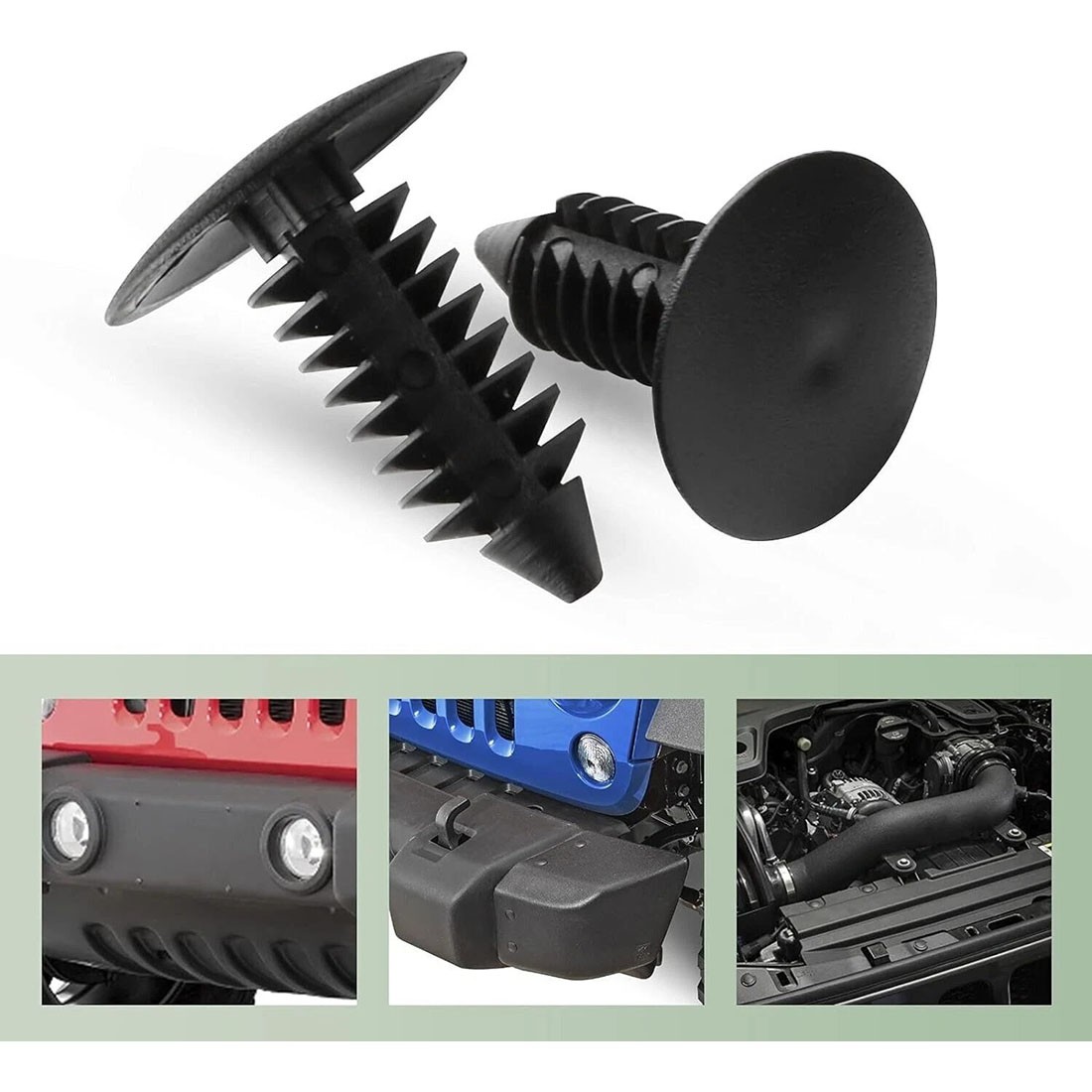 100x 8mm Bumper Clips Auto Car Hole Plastic Rivets Fastener Fender Push Trim Pin