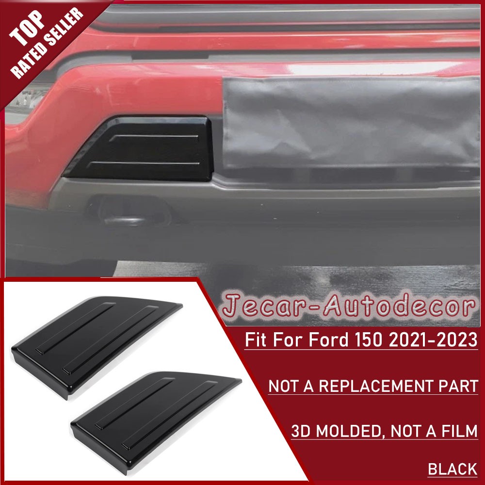 Pair Black Front Bumper Corner Cover Trim Bezel Molded For Ford F150 2021-2023