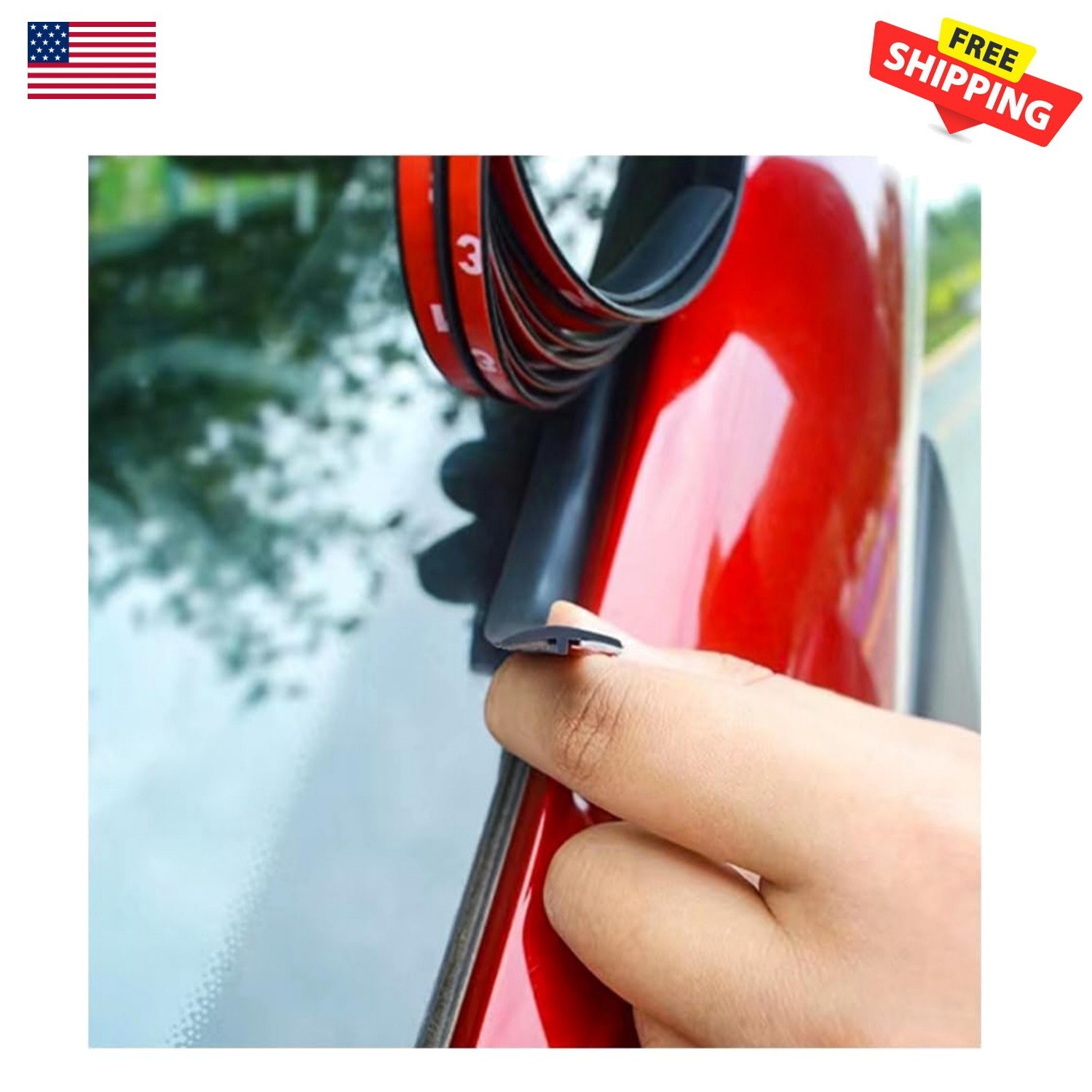 Durable 23FT Rubber Weather Strip with Adhesive for Sunroof & Windshield Sealing